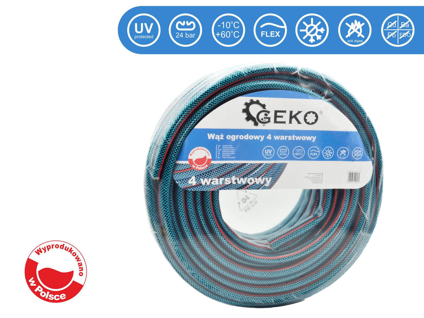 Furtun de gradina 4 straturi 1/2" 50m, GEKO G73685