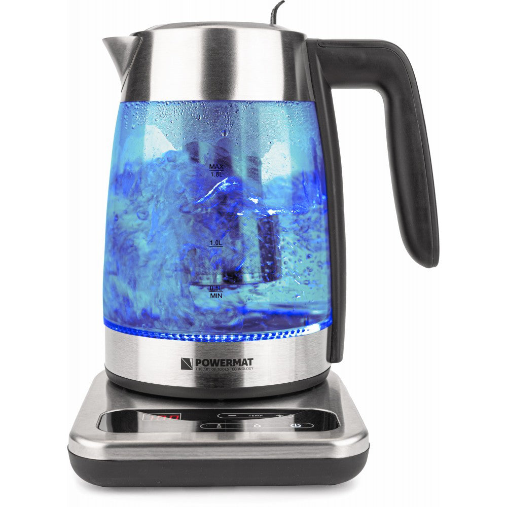 Ceainic cu infuzor din sticla 2200W, Powermat PM-ECB-18-GRGBT