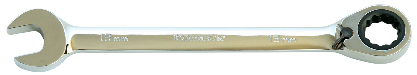 Cheie combinata cu clichet reversibil 22mm CR-V, Topmaster 231915