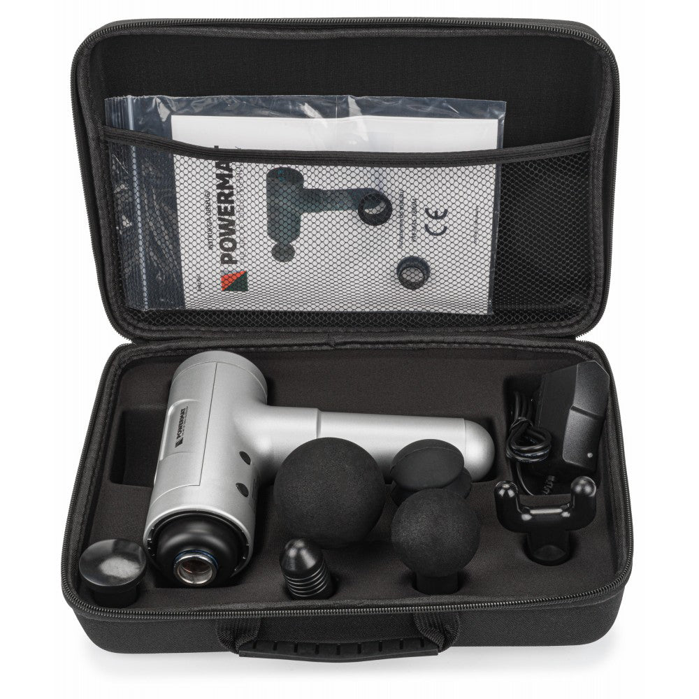 Pistol de masaj (1800mAh) + 6 accesorii, Powermat PM-MAS-1800SM