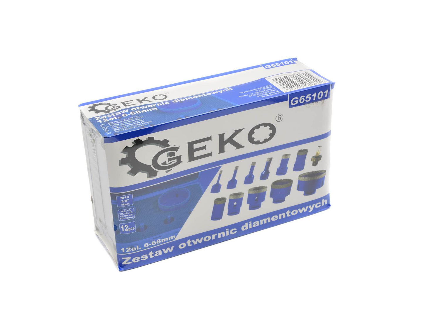 Set 12 carote diamantate pentru beton 6-68mm, GEKO G65101