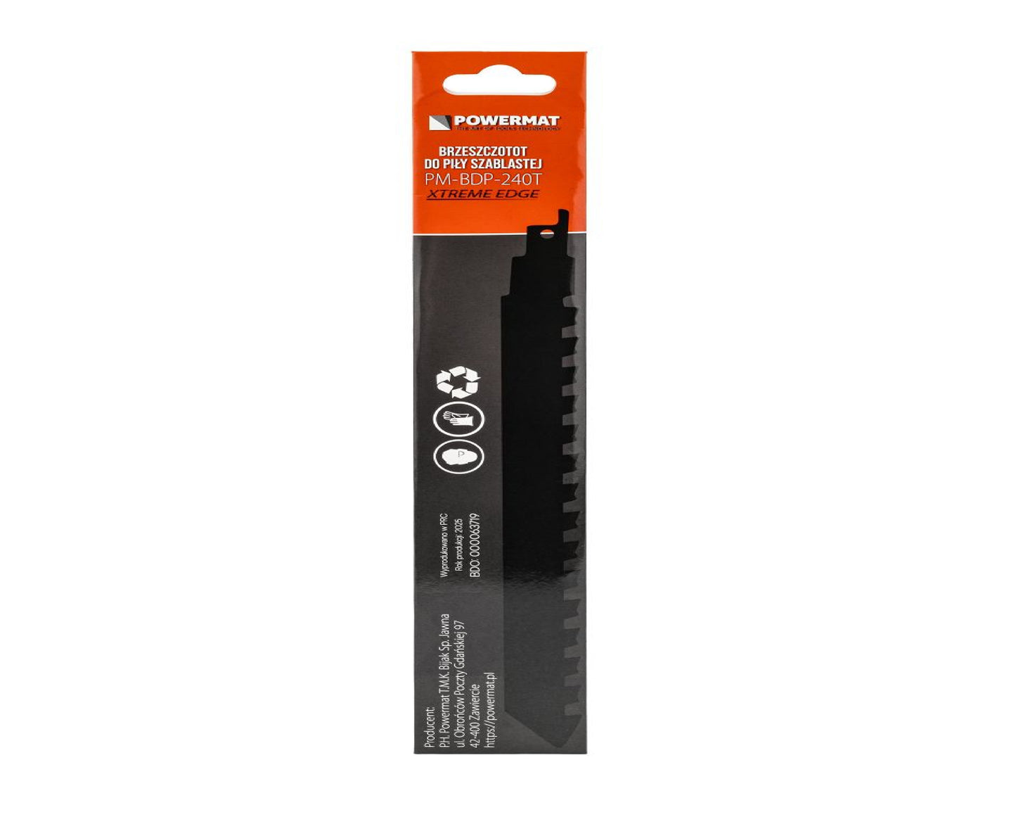 Lama pentru fierastrau sabie PM-BDP-240T, 240 x 22 mm, Powermat PM1396
