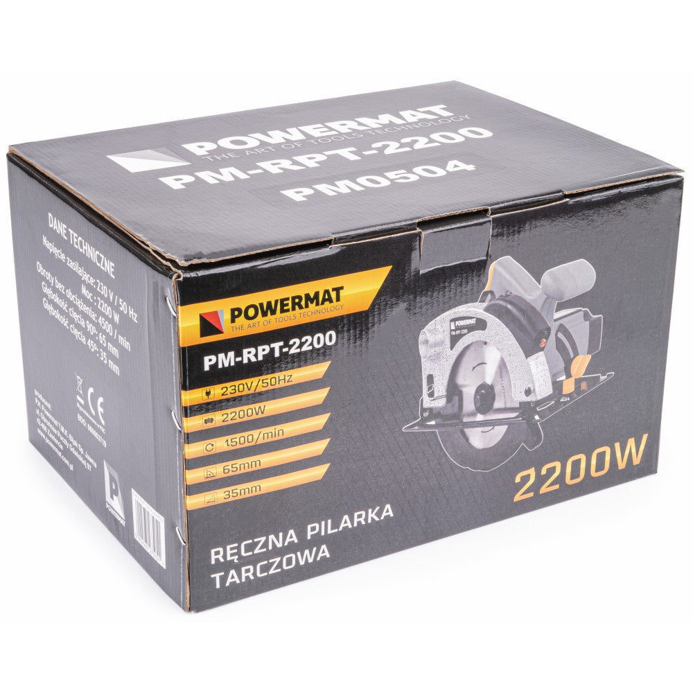 Fierastrau circular 185mm 2200W, Powermat PM-RPT-2200