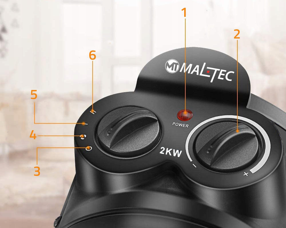 Incalzitor electric INFERNO 4000 2kW, Maltec 107958