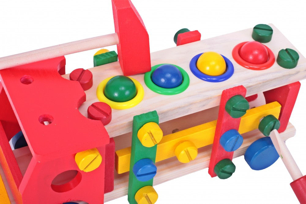 Camion din lemn cu surubelnita si ciocan, Malplay 102323