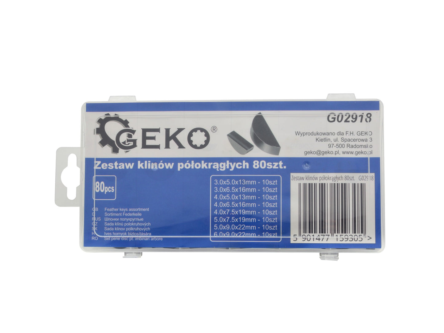 Set de pene pentru blocare semi-rotunde 80 bucati, GEKO G02918