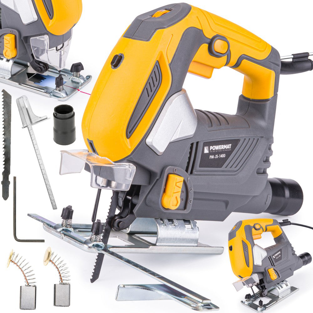 Fierastrau pendular 1400W cu laser, Powermat PM-JS-1400