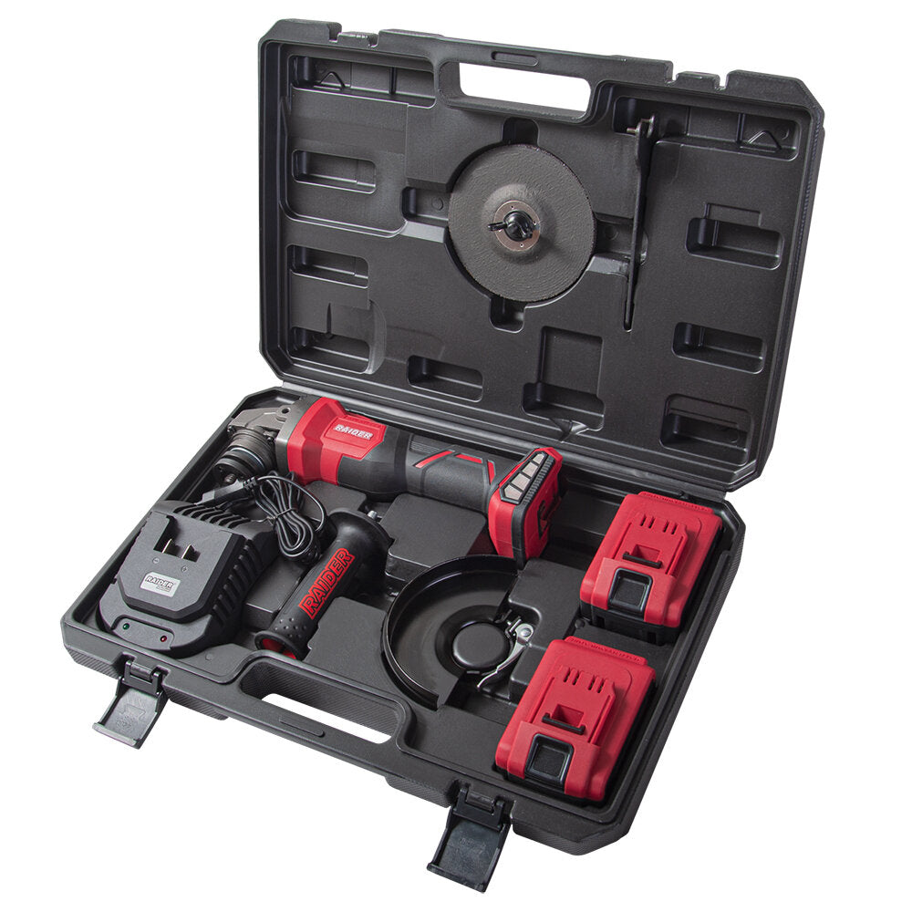 Polizor unghiular cu acumulator 20V 125mm 2x5Ah BMC RDI-AGB6, Raider 021106