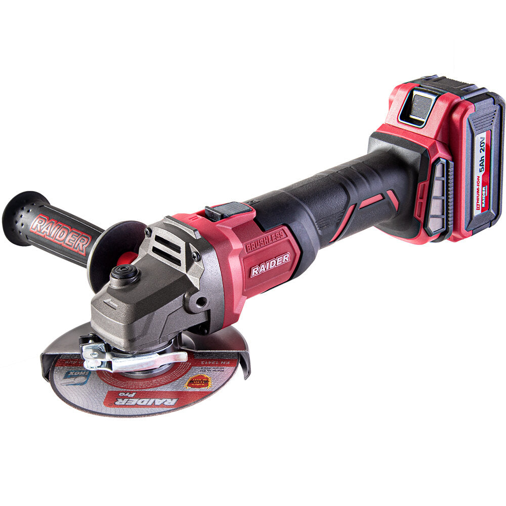 Polizor unghiular cu acumulator 20V 125mm 2x5Ah BMC RDI-AGB6, Raider 021106