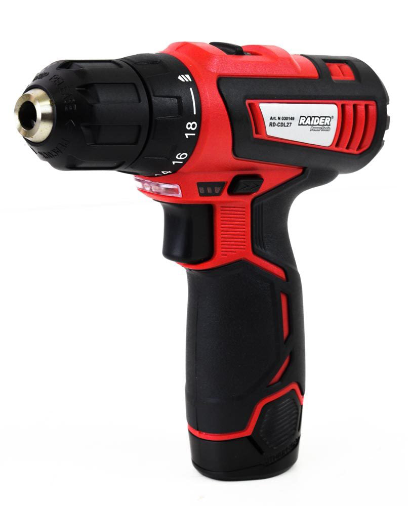 Masina de gaurit/insurubat 12V 1.5Ah 28Nm RD-CDL27, Raider 030149