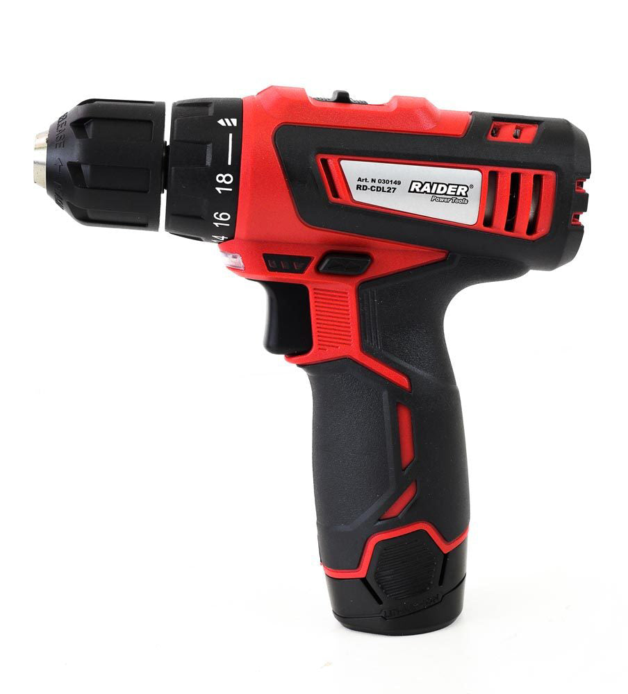 Masina de gaurit/insurubat 12V 1.5Ah 28Nm RD-CDL27, Raider 030149