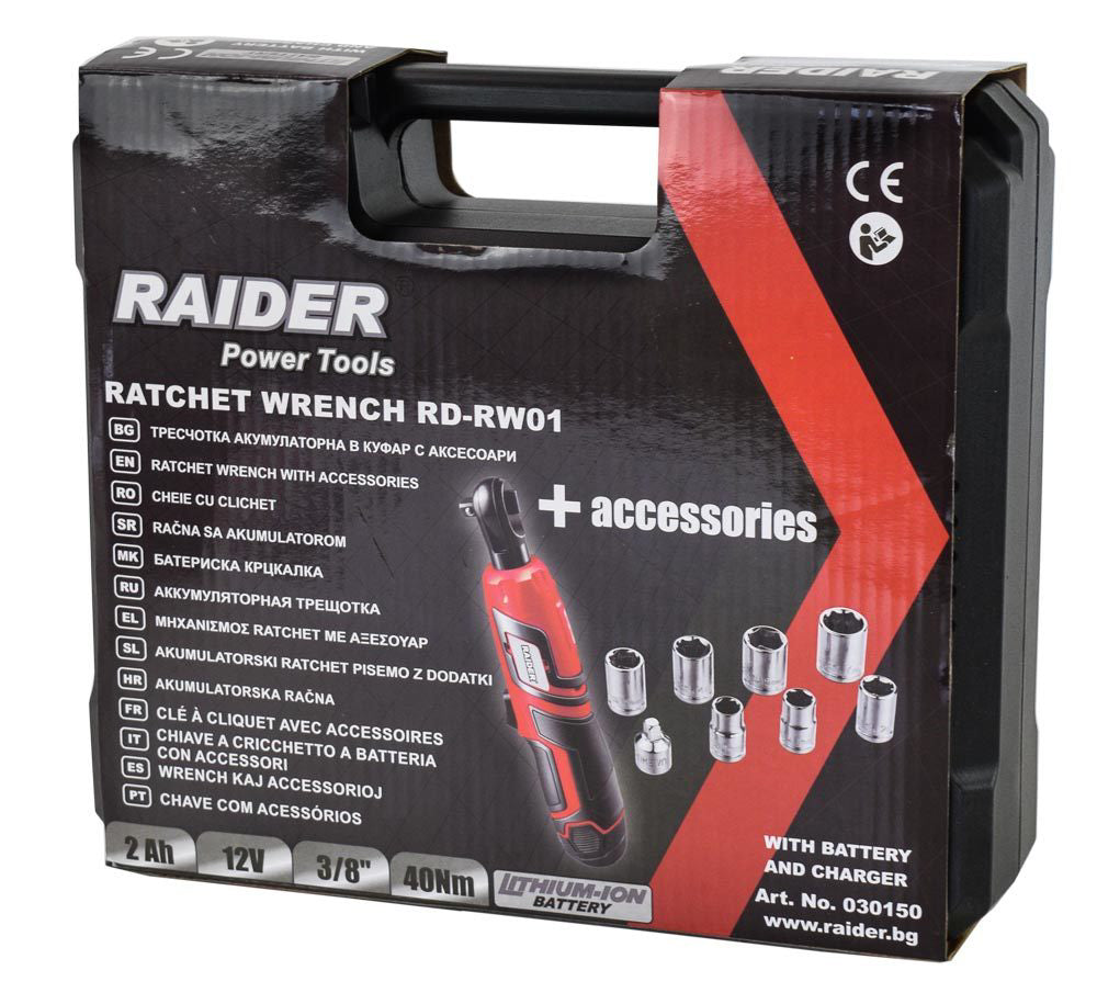 Cheie clichet Li-ion 12V 2Ah 1h 3/8 40Nm RD-RW01, Raider 030150