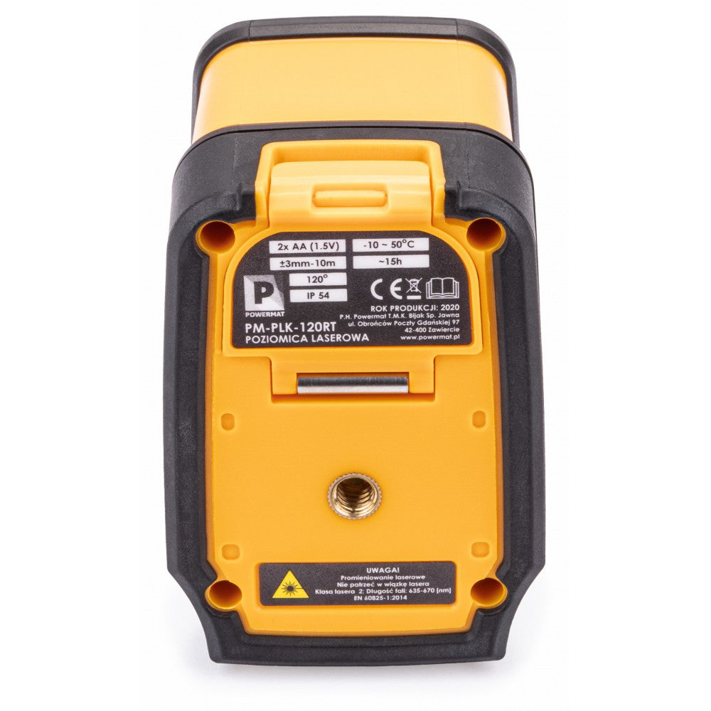 Nivel laser transversal + trepied și husă de transport,  Powermat PM-PLK-120RT