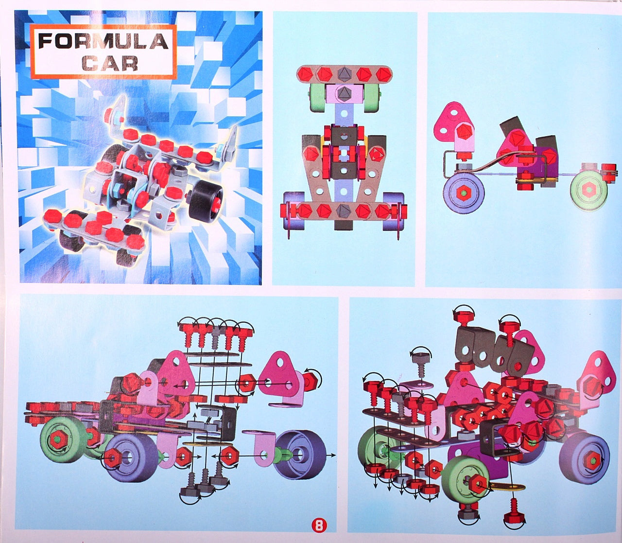 Mega constructor cu bormasina 280 elemente, Malplay 101648