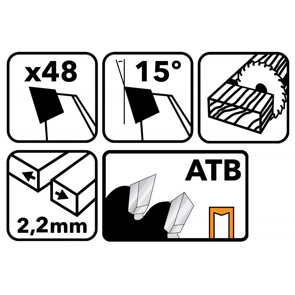 Disc Widia pentru lemn 160x20mm cu 48 dinti TDD, Powermat