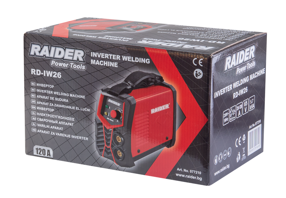 Aparat de sudura tip invertor 120A RD-IW26, Raider 077210