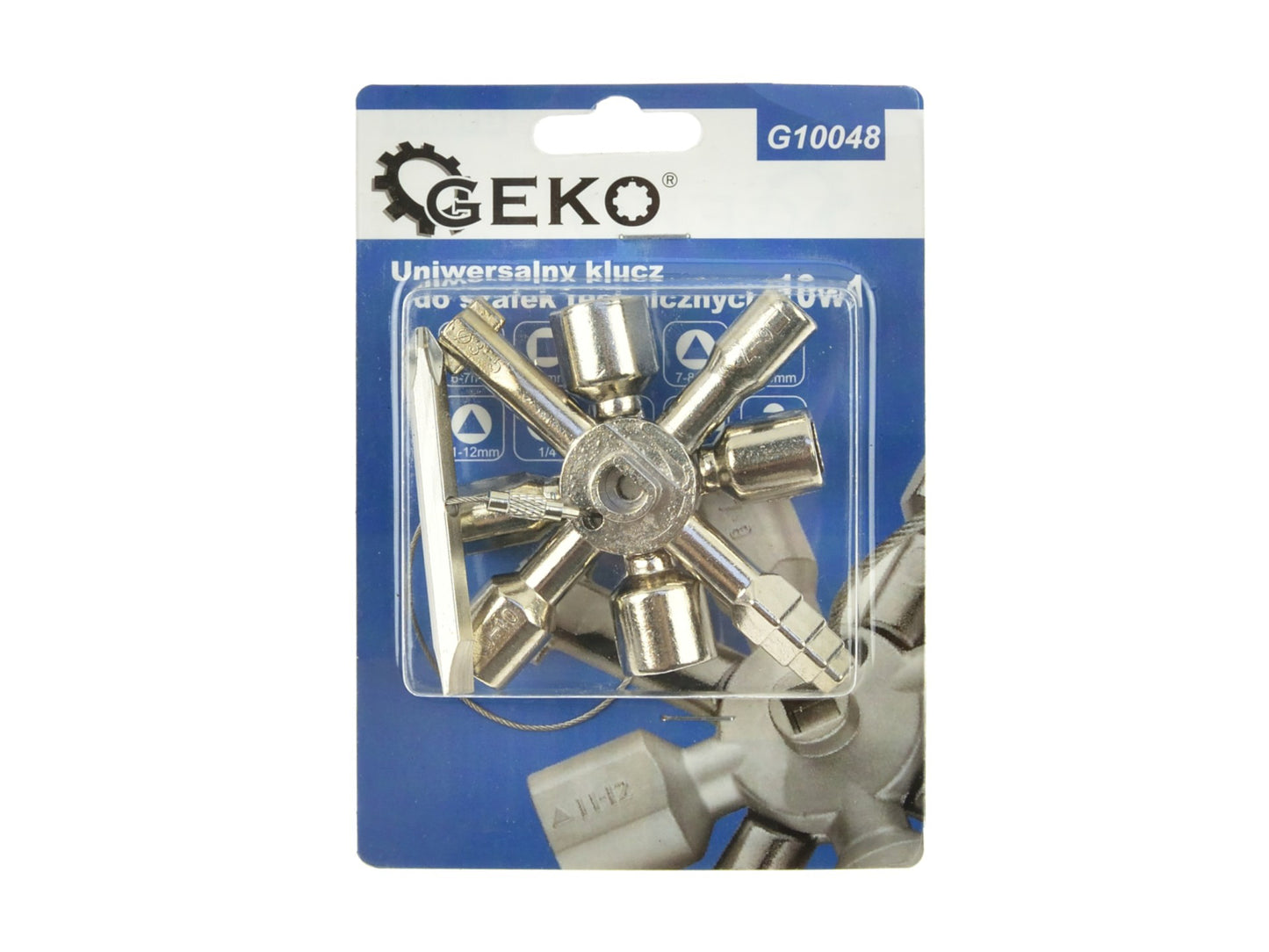 Cheie universală pentru dulapuri tehnice 10 in 1, Geko G10048