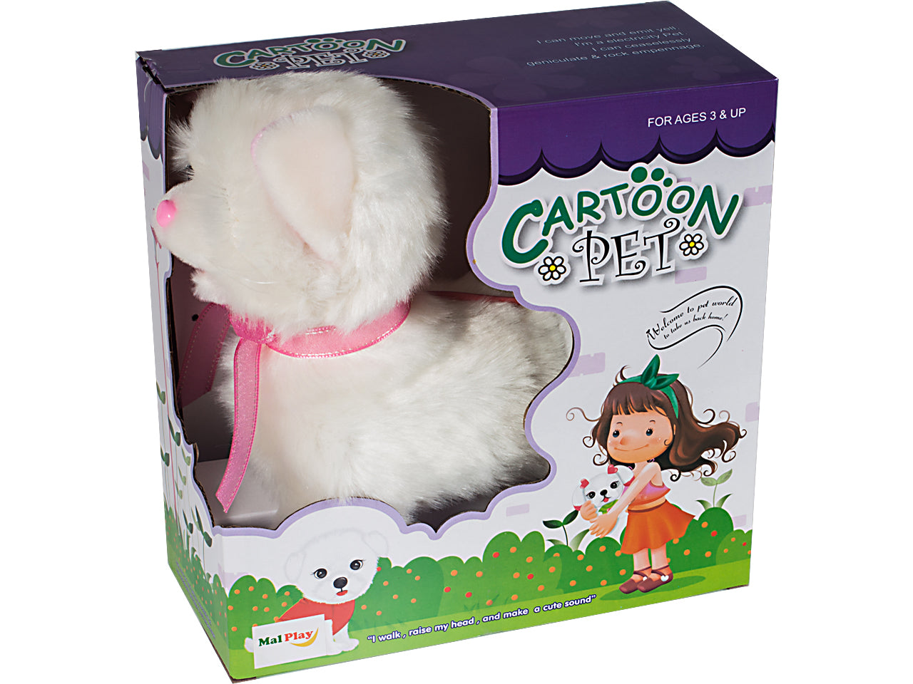 Pisicuță albă cu lesă, Malplay 106617