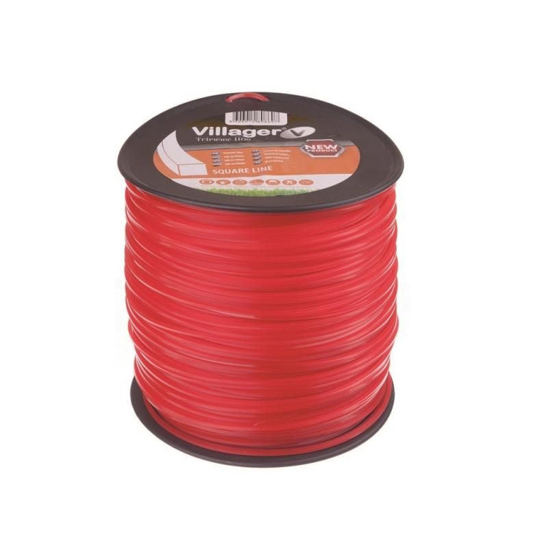 Fir nailon pentru trimmer, cu forma pătrat 2,7mmx1240m, Villager