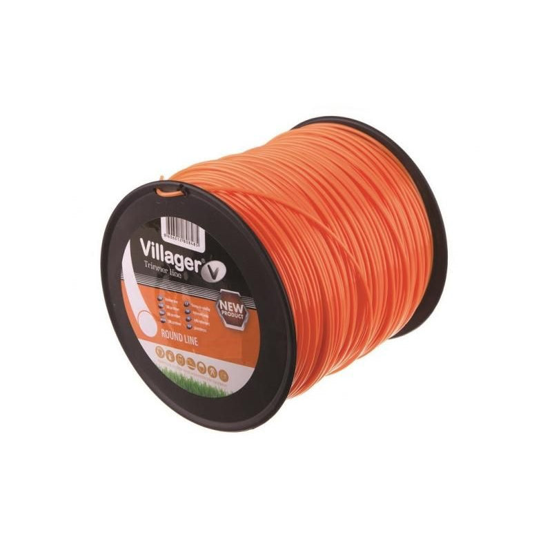 Fir din nailon pentru trimmer, cu profil rotund 2,4mmx430m, Villager