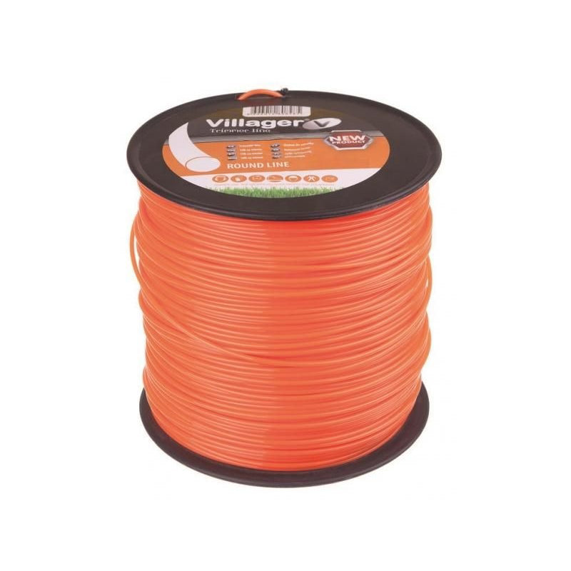 Fir din nailon pentru trimmer, cu profil rotund 2,4mmx430m, Villager