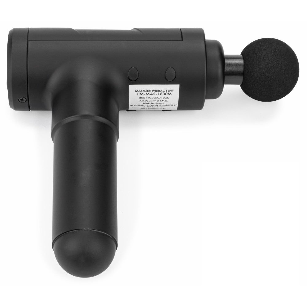 Pistol de masaj (1800mAh) + 6 capete  POWERMAT PM-MAS-1800BM