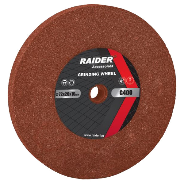 Disc polizare Ø72x20xØ10mm rosu G400, Raider, 165126