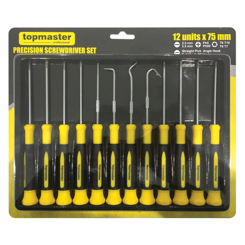 Set 12 surubelnite de precizie, Topmaster, 220103
