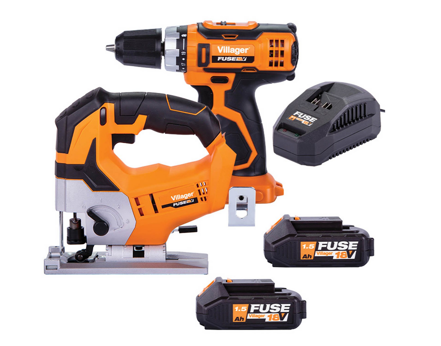 Set FUSE Bormasina VLN 3220 si Fierastrau pendular VLN 1120, Villager VL066252