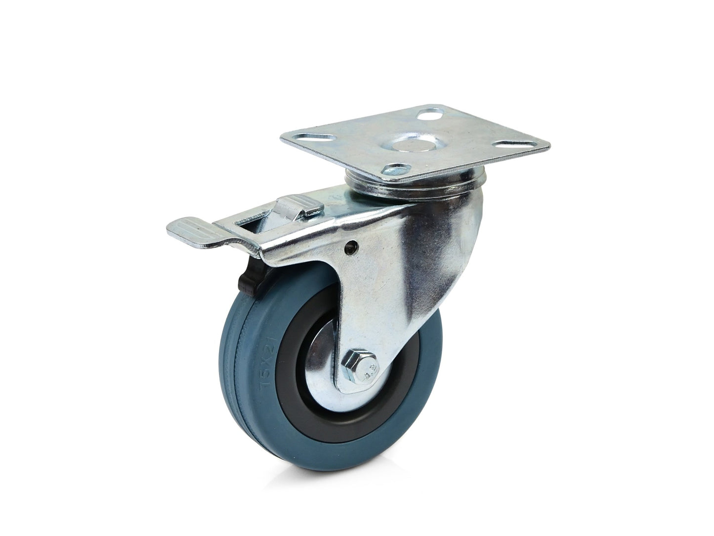 Roata pivotanta cu frana PP/cauciuc 75 mm Geko G71503