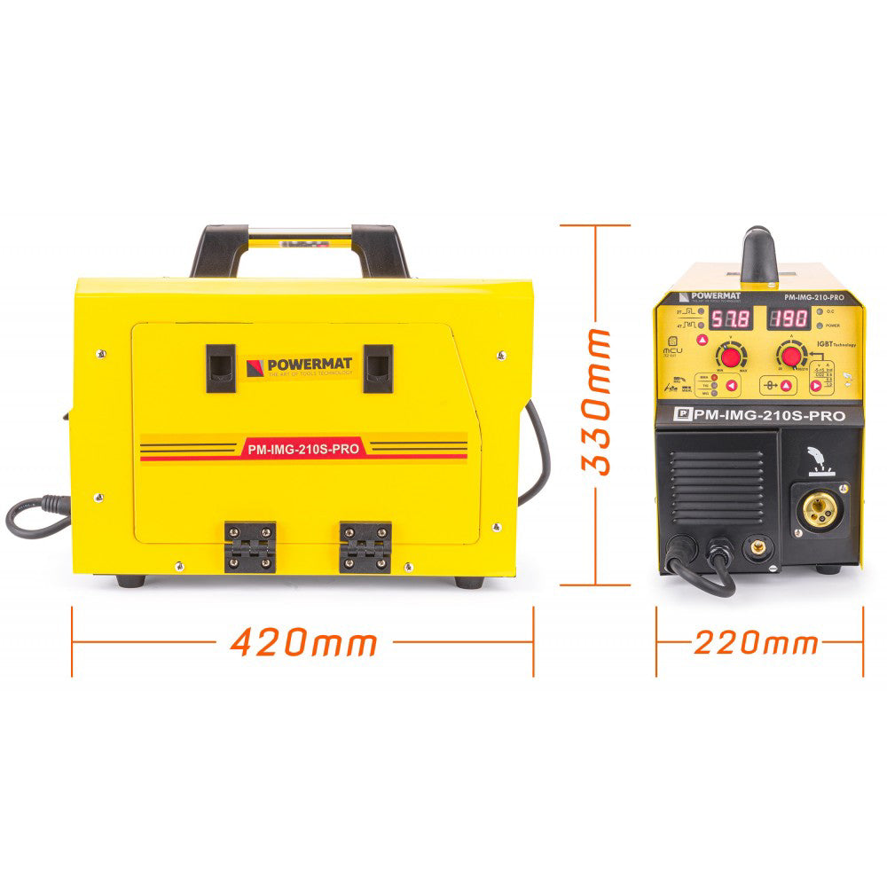 Aparat de sudat migomat 210A MIG / MAG / MMA / TIG PM-IMG-210S-PRO Powermat PM0965