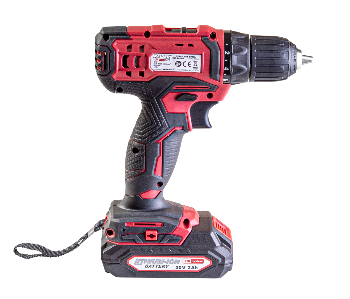 Set masina de gaurit 2 viteze 10mm 44Nm 20V 2x2Ah 1h RDP-SCD20S cu geanta, Raider 030218