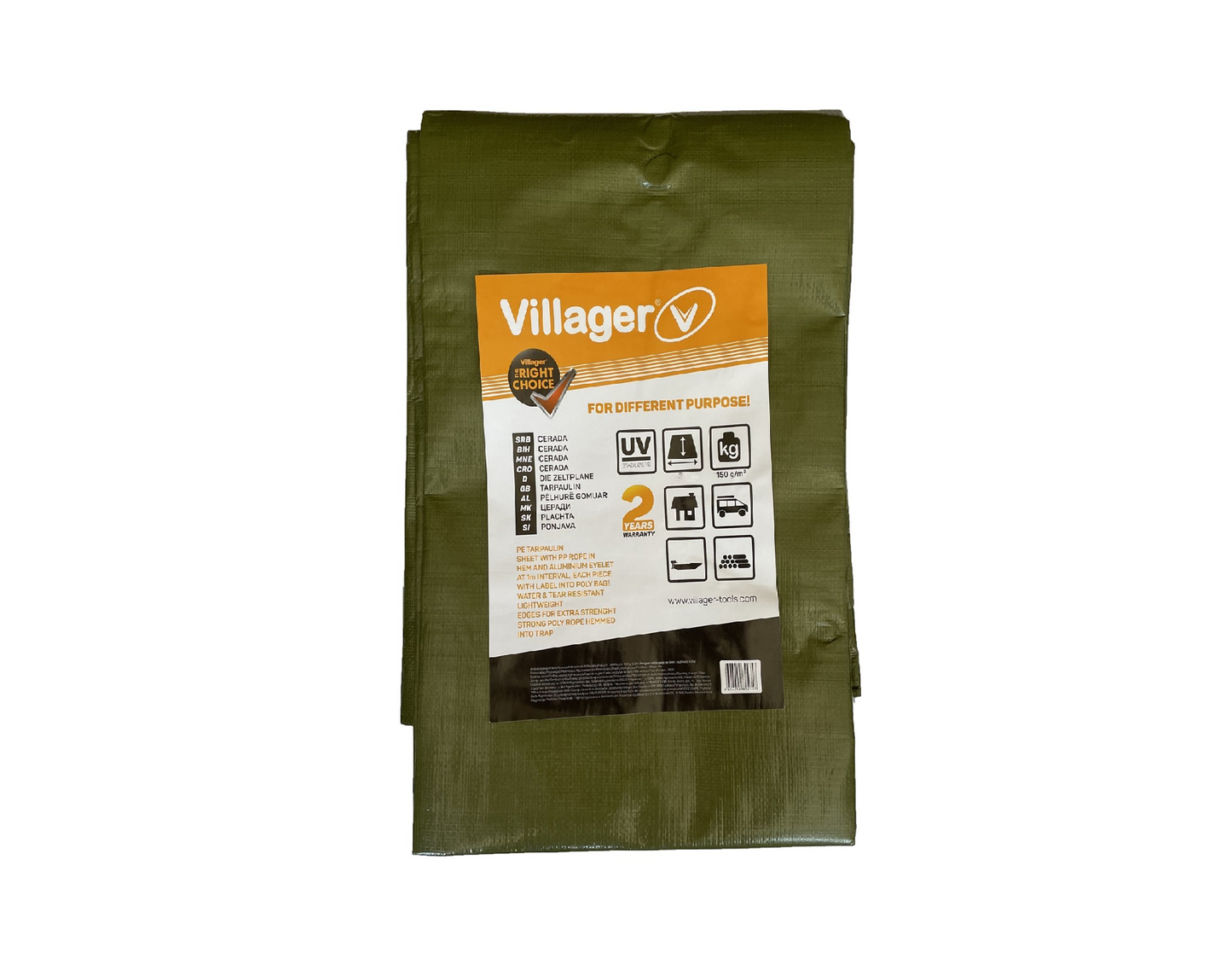 Prelata impermeabila verde 2 x 3 150g, Villager VL027021