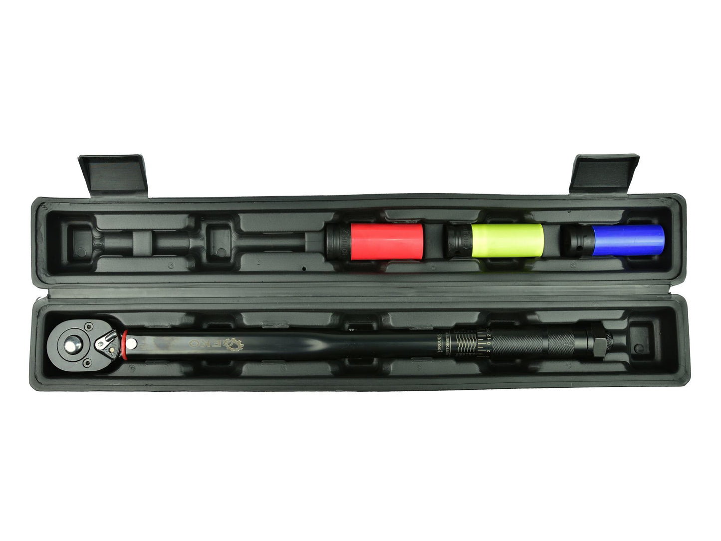 Set cheie dinamometrica 1/2" 28-210Nm cu prize din aluminiu, Geko G10068