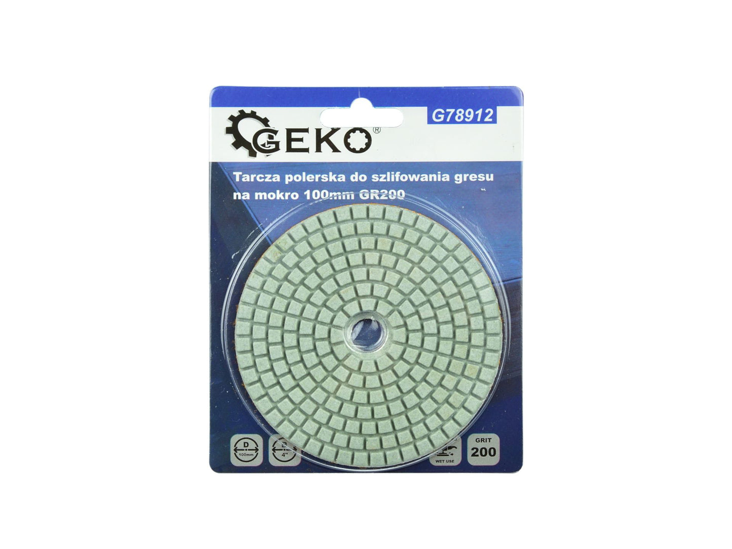 Disc diamantat pentru slefuirea umeda a gresiei, Geko G78912