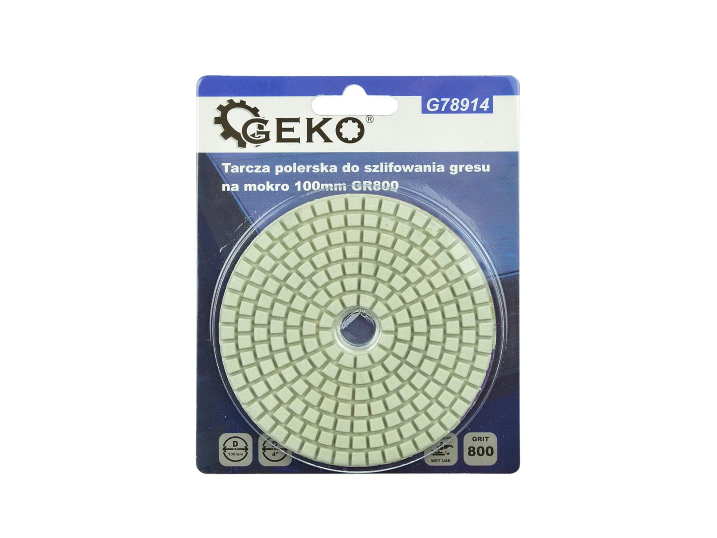 Disc diamantat pentru slefuirea umeda a gresiei, granulatie 800, Geko G78914