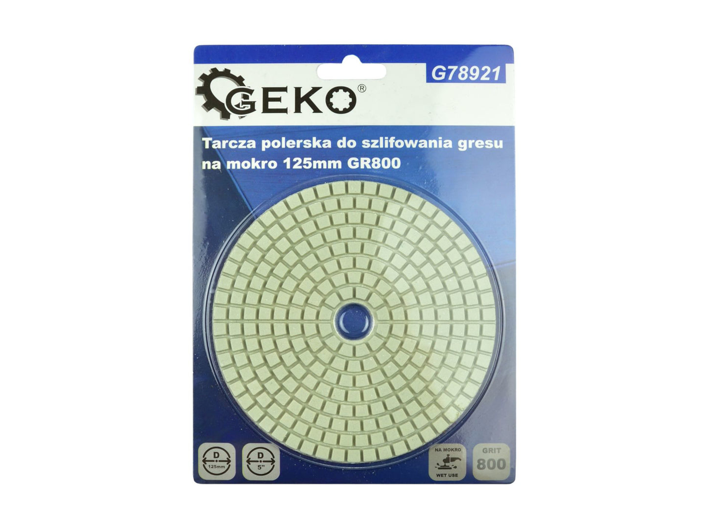 Disc pentru slefuirea umeda a gresiei, 125 mm, granulatie 800, Geko G78921