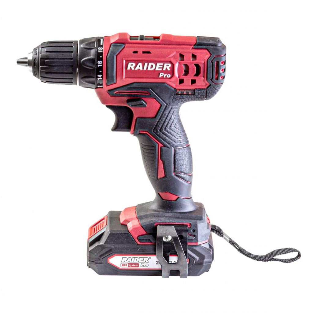 Masina de gaurit cu acumulator Li-Ion RDP-SCD20S, 20V, 2Ah, 44 Nm, Raider 030219