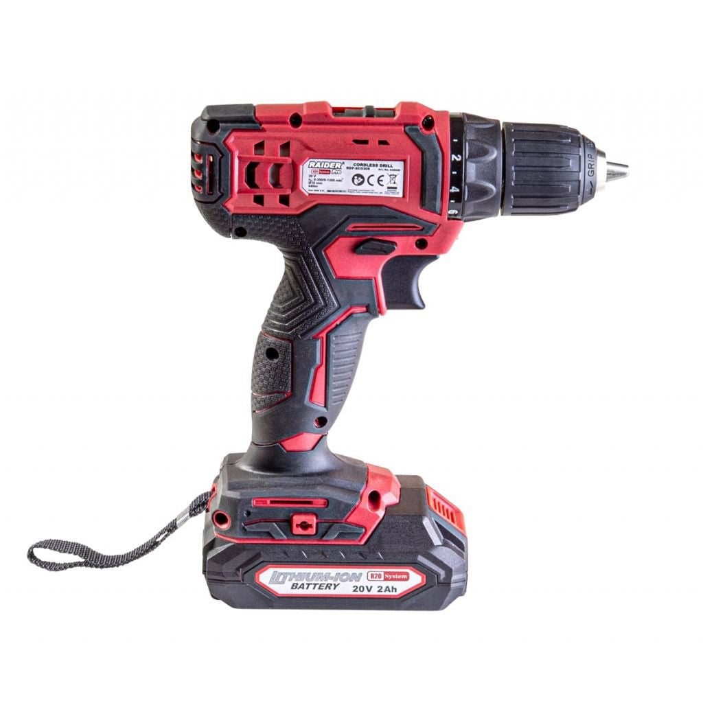 Masina de gaurit cu acumulator Li-Ion RDP-SCD20S, 20V, 2Ah, 44 Nm, Raider 030219