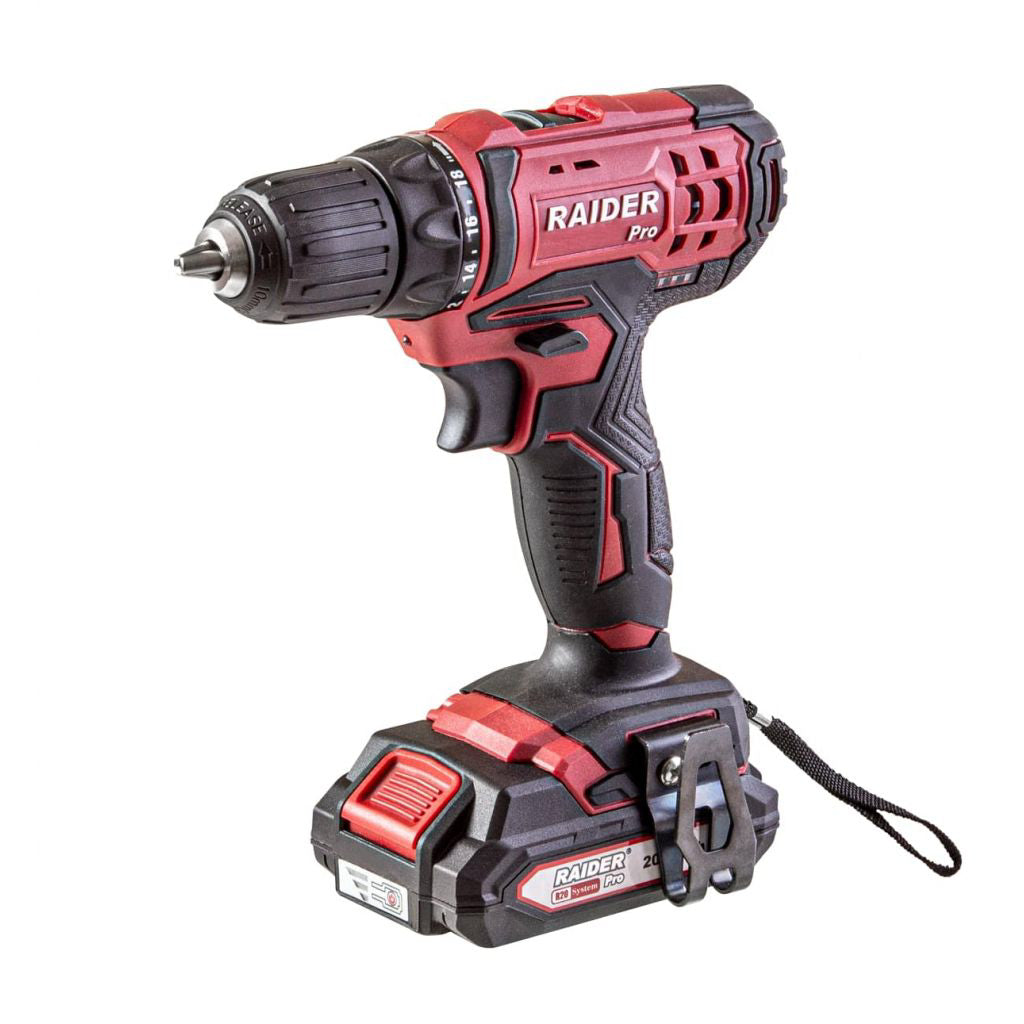 Masina de gaurit cu acumulator Li-Ion RDP-SCD20S, 20V, 2Ah, 44 Nm, Raider 030219