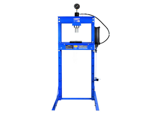 Presa hidraulica cu manometru si pompa de picior, 20T, Geko G02086-3CZ