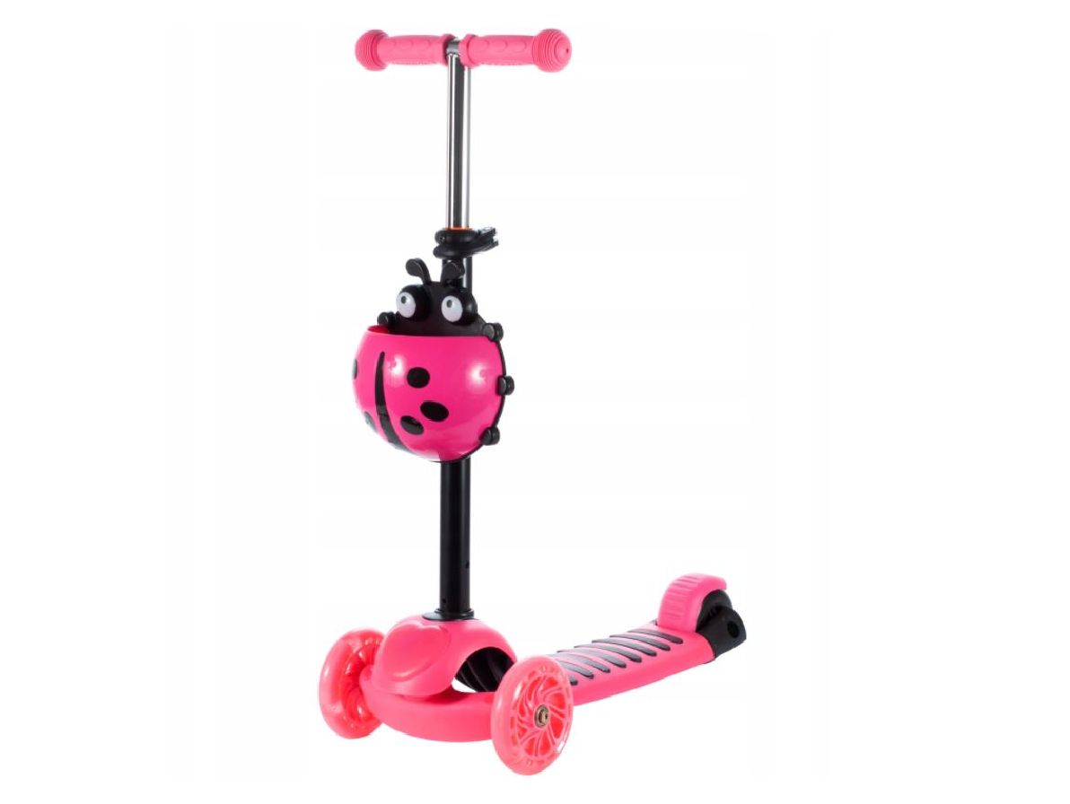 Trotineta tip Scooter buburuza, roz, Malplay 109345