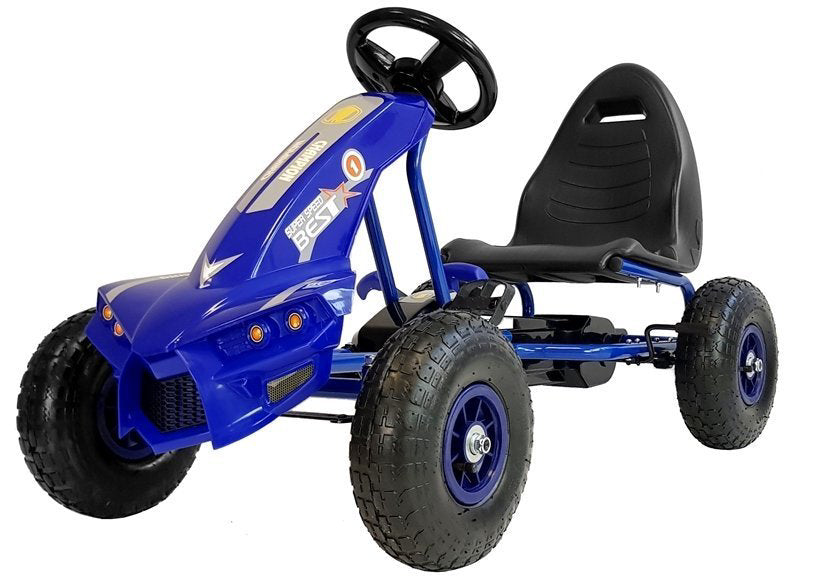 Masinuta cu pedale Gokart A-18, Albastru, Lean 5344