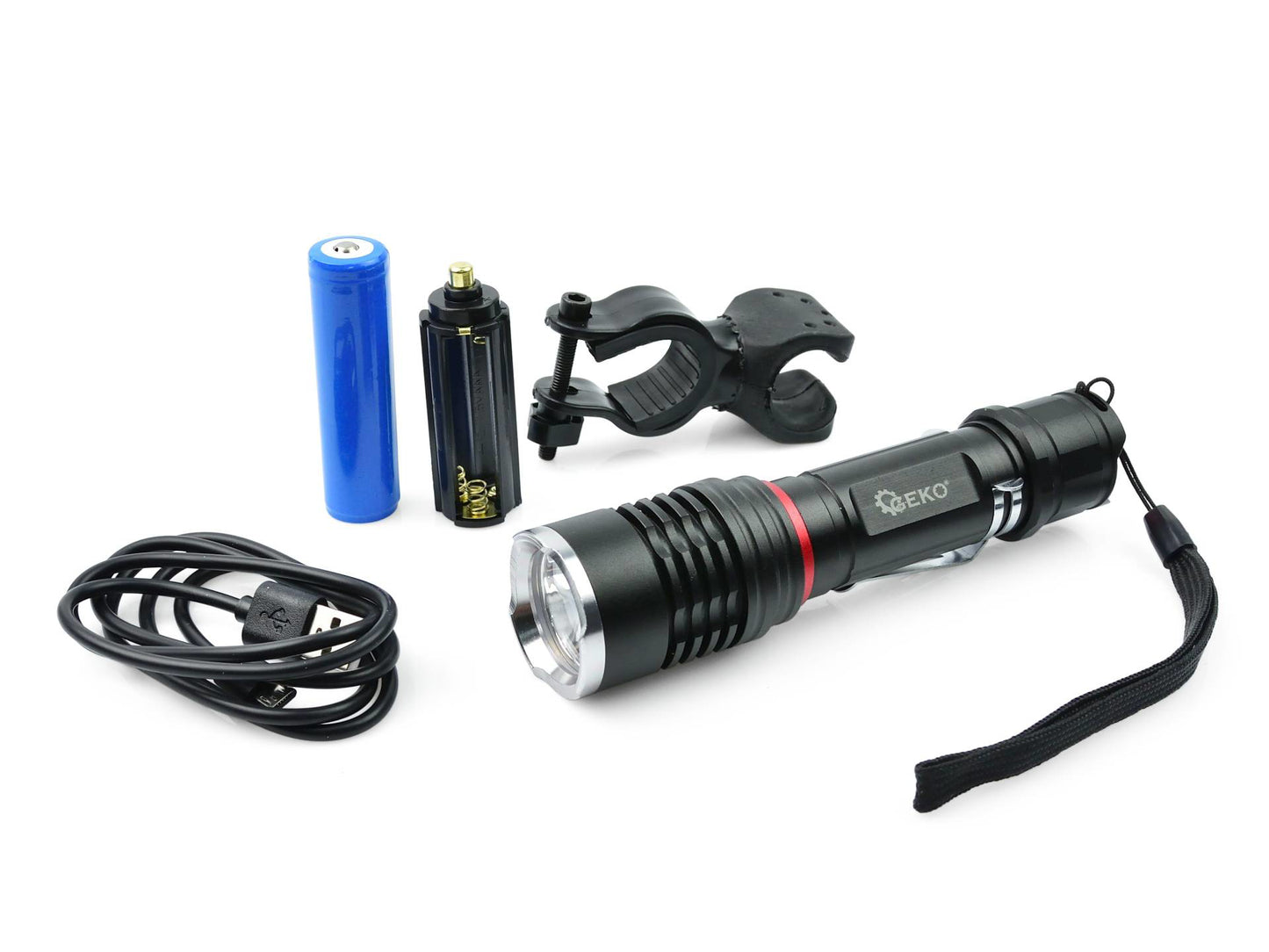 Lanterna pentru bicicleta cu suport Cree, 10W, 800 lm, Geko G15120