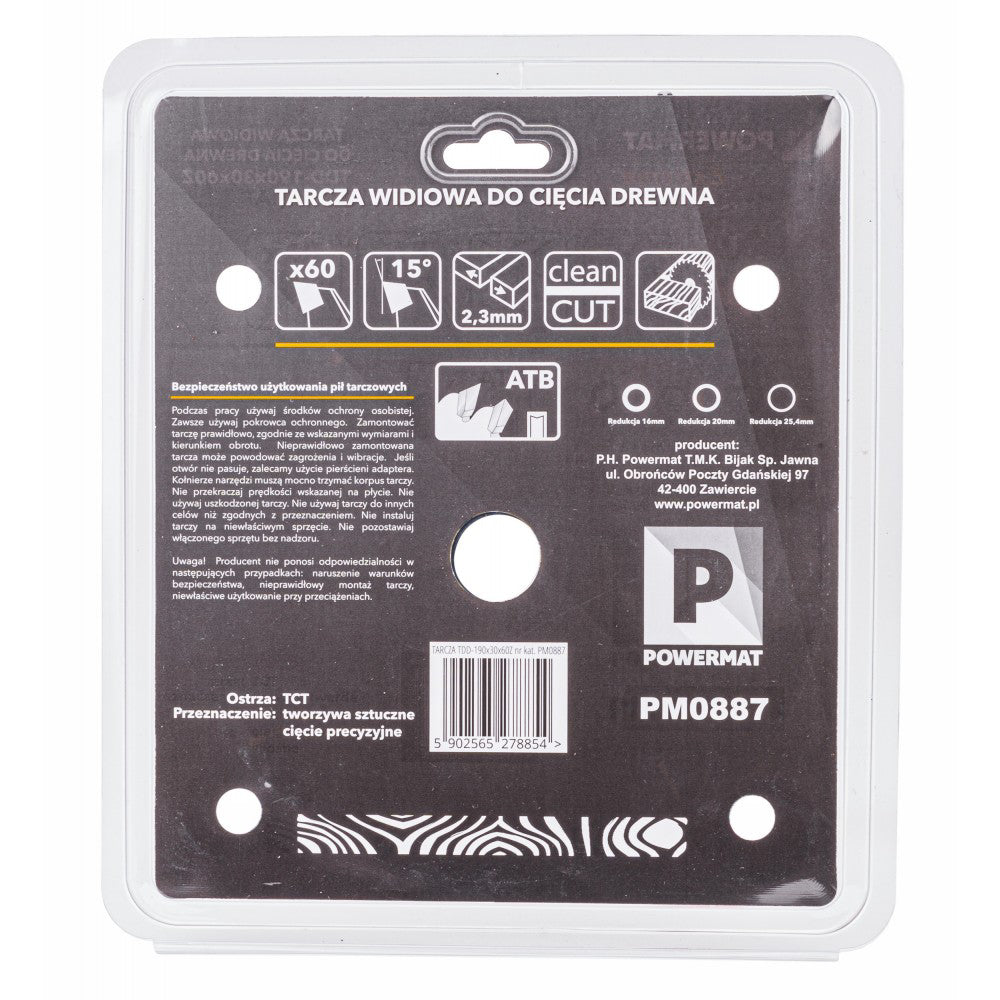 Disc Widia pentru lemn TDD-160x20 mm, 40 dinti, Powermat PM0887