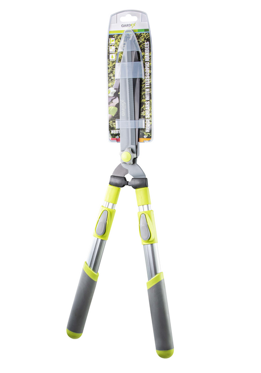 Foarfeca pentru gard viu HS01 cu manere telescopice, Gardex 402700