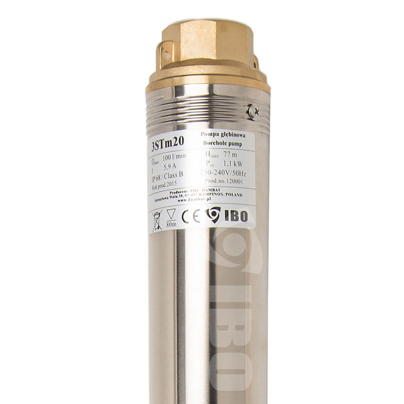 Pompa submersibila 3STm 20, 1.1 kW, 2 m cablu, Ibo Dambat IB021041