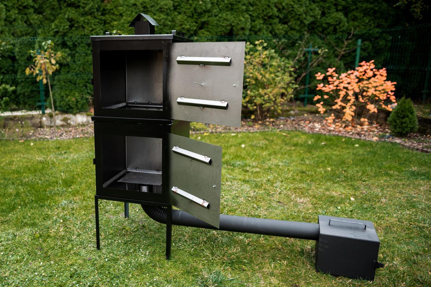 Afumatoare metalica cu 2 camere, Pan Kornik PC6001