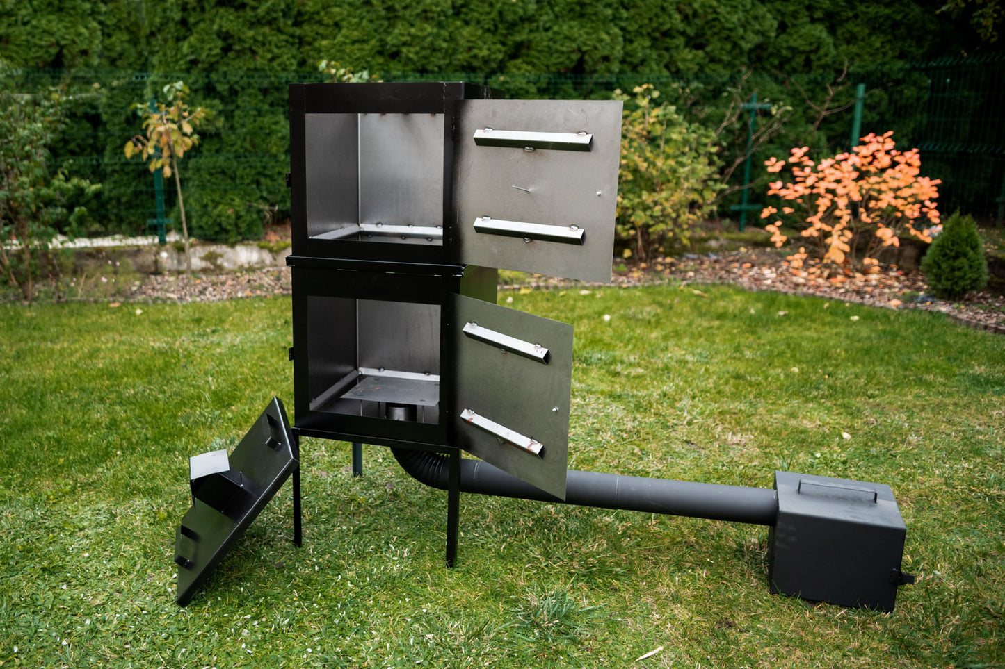 Afumatoare metalica cu 2 camere, Pan Kornik PC6001