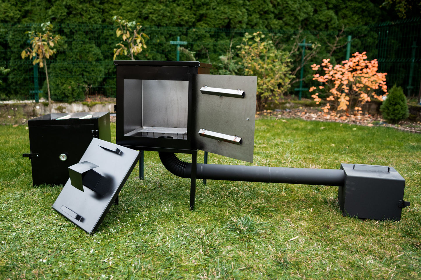 Afumatoare metalica cu 2 camere, Pan Kornik PC6001